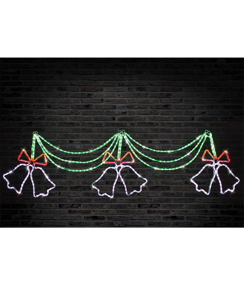 Bells and Drapes Twinkle Christmas LED Ropelight 1.9m