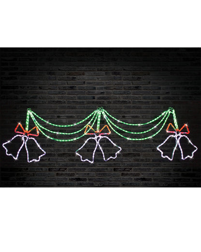 Bells and Drapes Twinkle Christmas LED Ropelight 1.9m