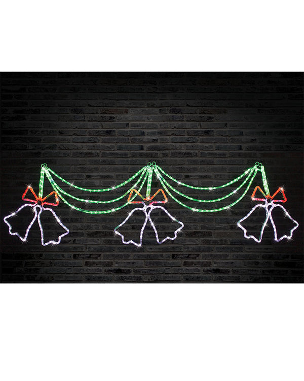 Bells and Drapes Twinkle Christmas LED Ropelight 1.9m