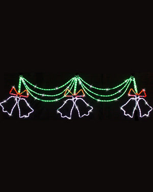 Bells and Drapes Twinkle Christmas LED Ropelight 1.9m