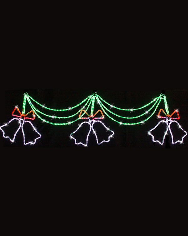 Bells and Drapes Twinkle Christmas LED Ropelight 1.9m