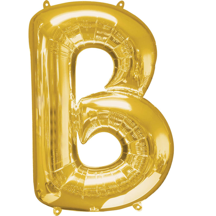 Gold Letter B Supershape 86cm Balloon