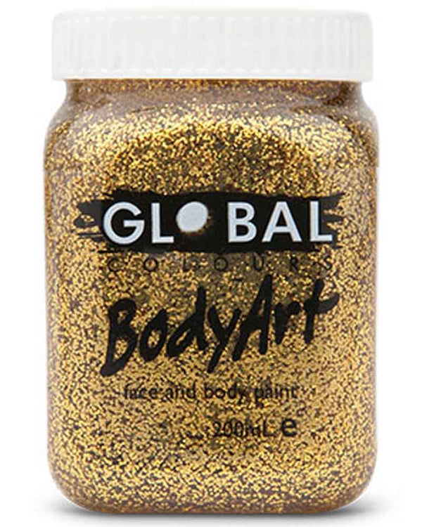 BodyArt Gold Body Glitter Paint Jar 200ml