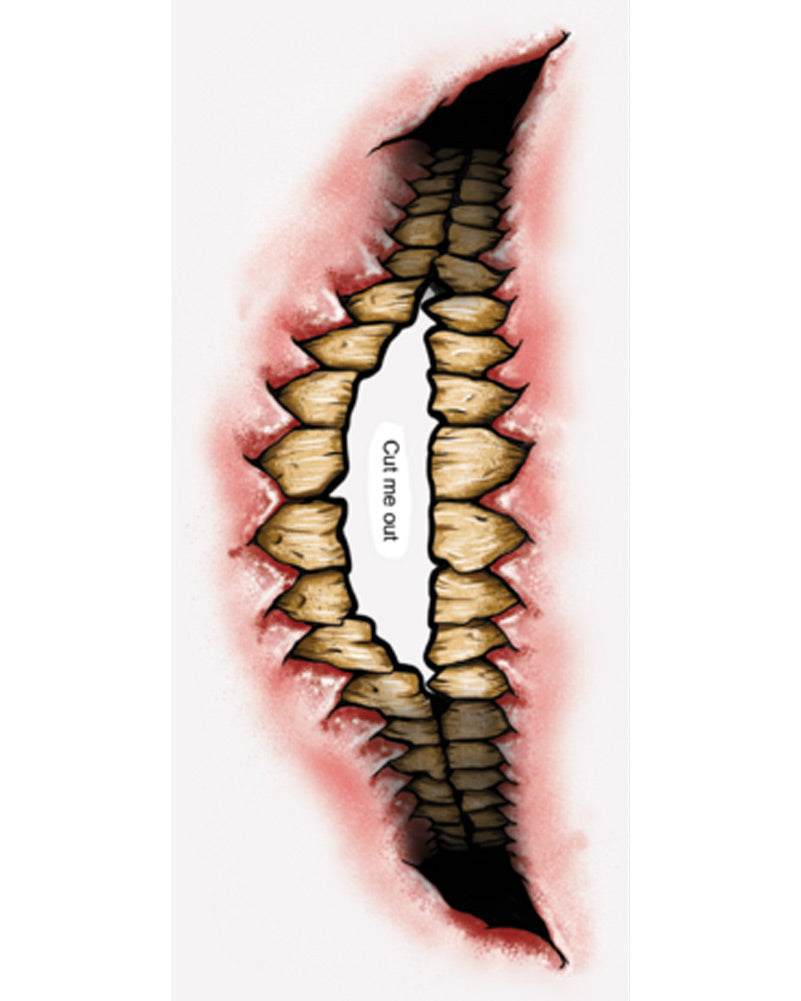 Big Mouth Evil Grin Tattoo Set