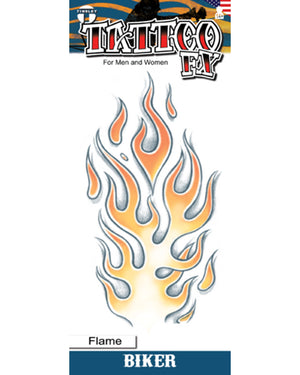 Biker Flame FX Temporary Tattoo