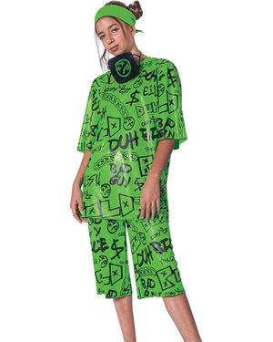 Billie Eilish Green Classic Kids Costume