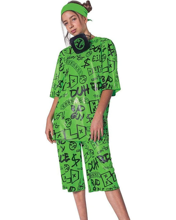 Billie Eilish Green Classic Kids Costume