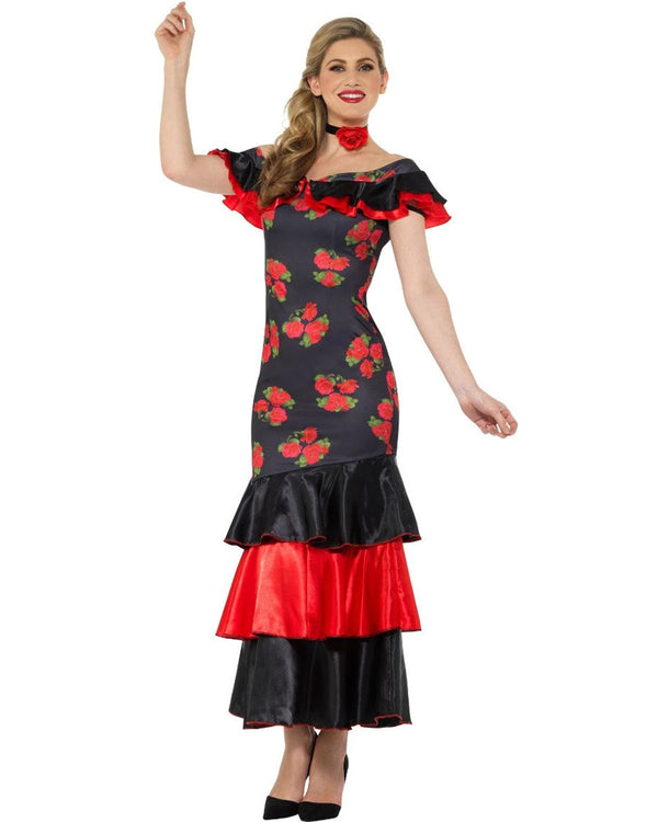 Black and Red Flamenco Womens Costume