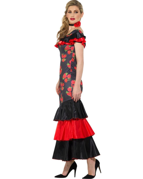 Black and Red Flamenco Womens Costume