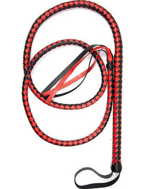Black and Red Stock Whip Costume Prop 1.2m