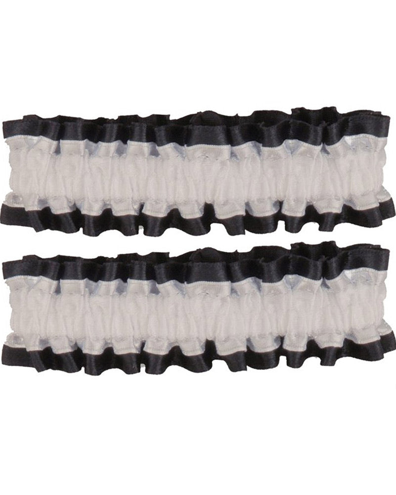 Black and White Garters or Armbands
