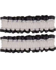 Black and White Garters or Armbands
