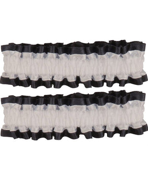 Black and White Garters or Armbands