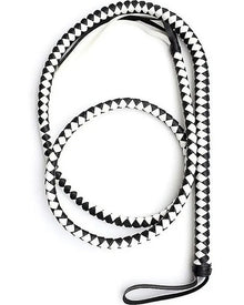 Black and White Stock Whip Costume Prop 1.2m