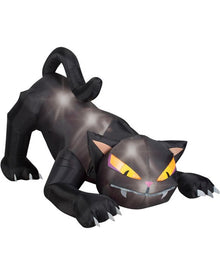 Black Cat With Turning Head Lawn Halloween Inflatable 1.2m (US PLUG)