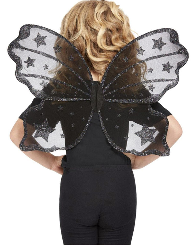 Black Dark Botanicals Butterfly Wings