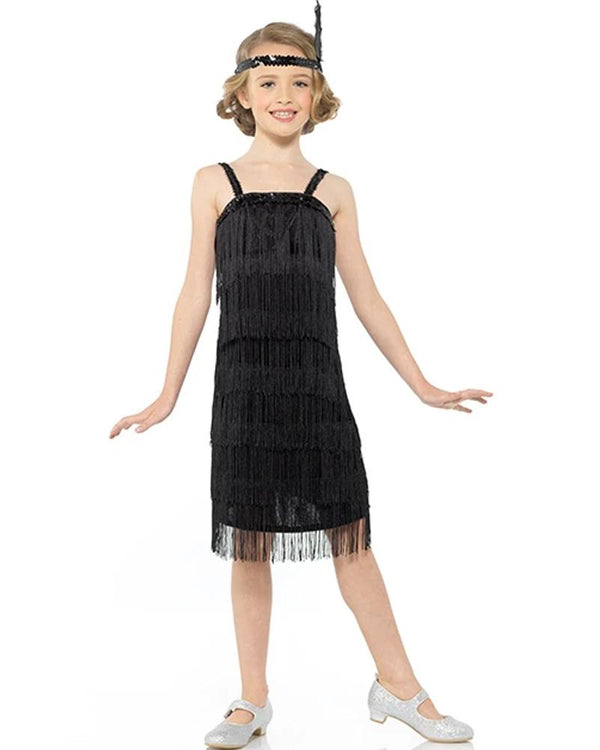 1920s Black Flapper Girls Costume Kit