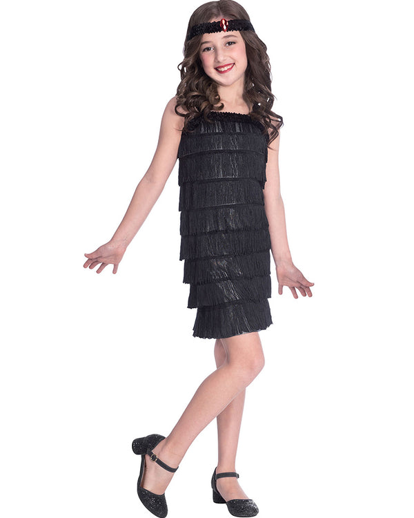 20s Black Flapper Girls Costume