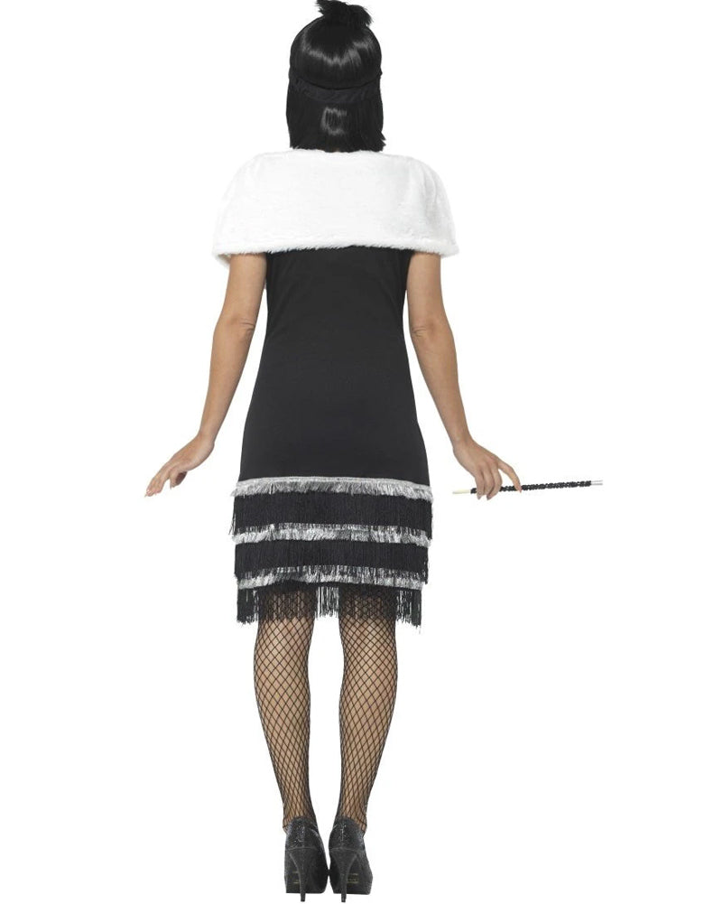 20s Black Flapper with Fur Stole Womens Costume – CostumeBox Australia