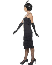 20s Elegant Black Flapper Womens Costume