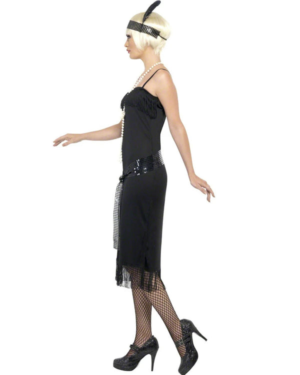 20s Black Flapper Womens Plus Size Costume