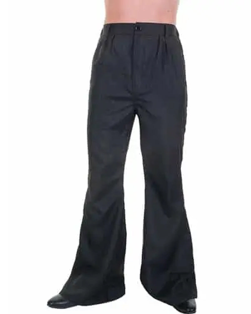 70s Black Flare Mens Pants