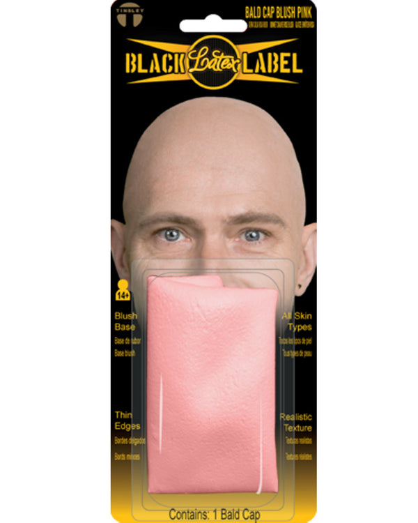 Black Label Blush Pink Bald Cap