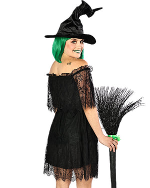 Black Lace Halloween Plus Size Womens Dress