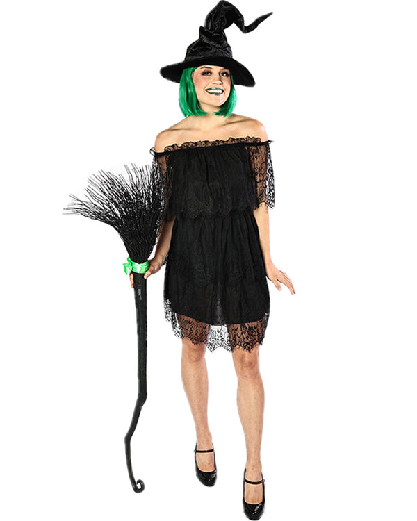 Black Lace Halloween Plus Size Womens Dress
