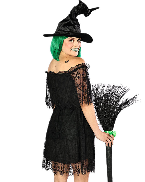 Black Lace Halloween Womens Dress