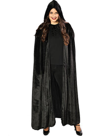 Black Velvet Deluxe Adults Halloween Cape