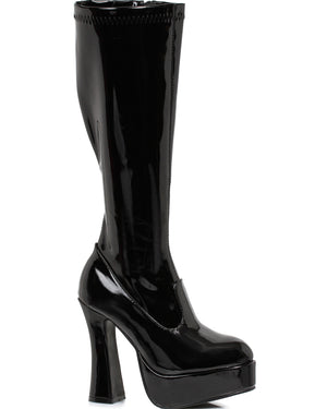 Gloss Black Patent Platform Go Go Womens Boots