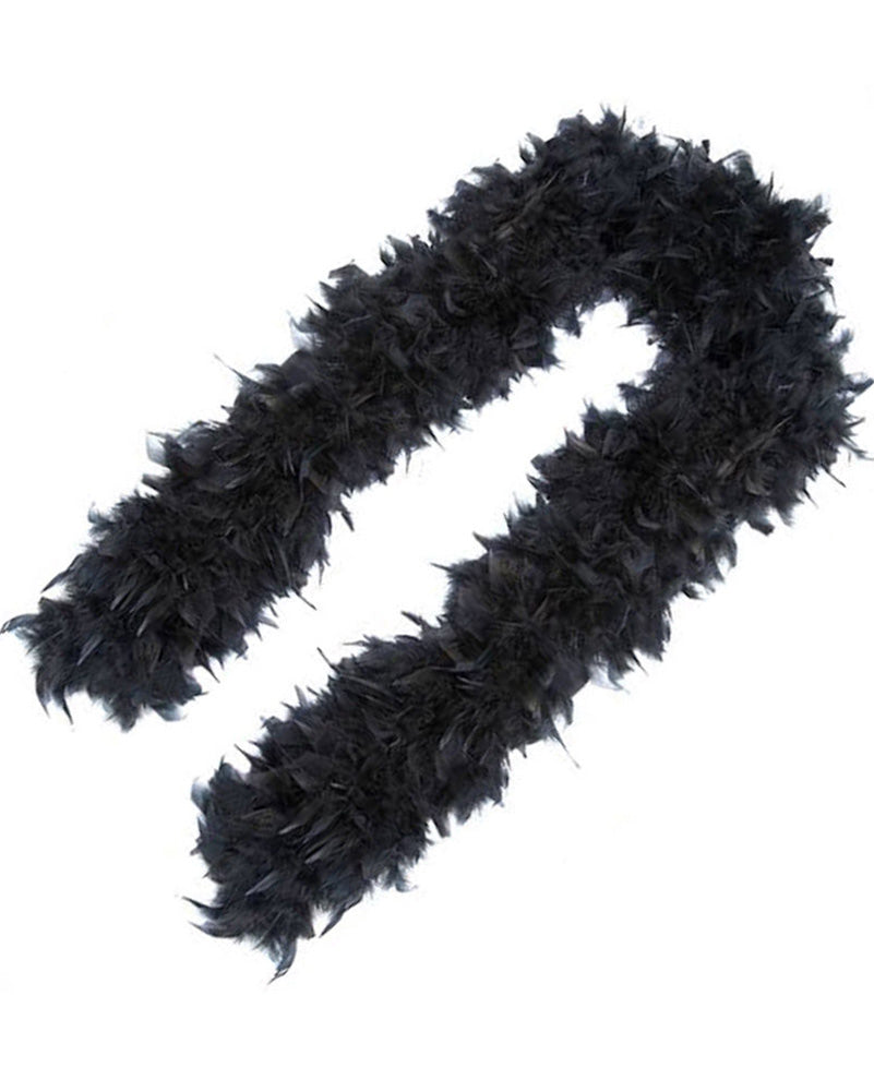 Black Plush Turkey Boa