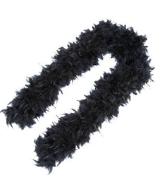 Black Plush Turkey Boa