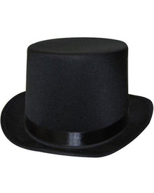 Black Satin Top Hat