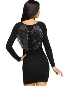 Black Sequin Wings