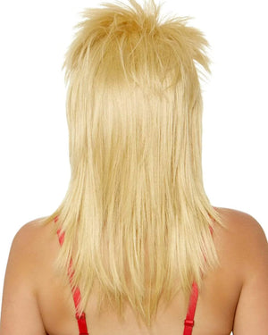 80s Rockstar Blonde Mullet Wig