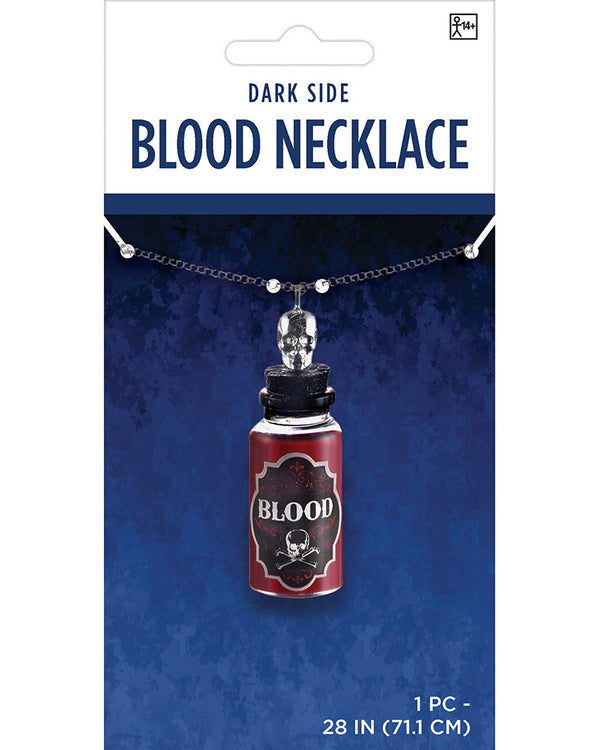 Blood Necklace with Skull Top