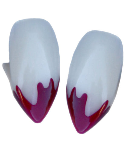 Vampire Blood Tipped Fangs For Halloween