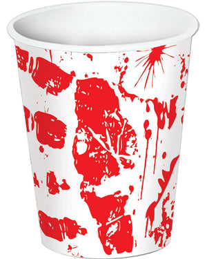 Bloody Hand Prints 266ml Party Cups Pack of 8