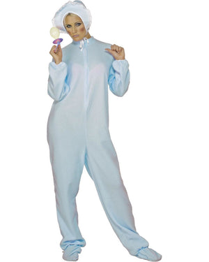 Blue Baby Boy Romper Adult Costume