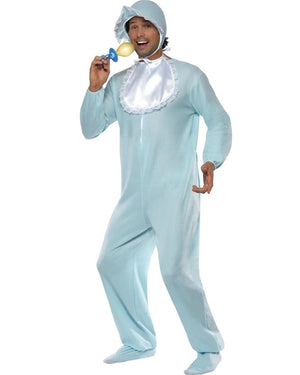 Blue Baby Boy Romper Adult Costume
