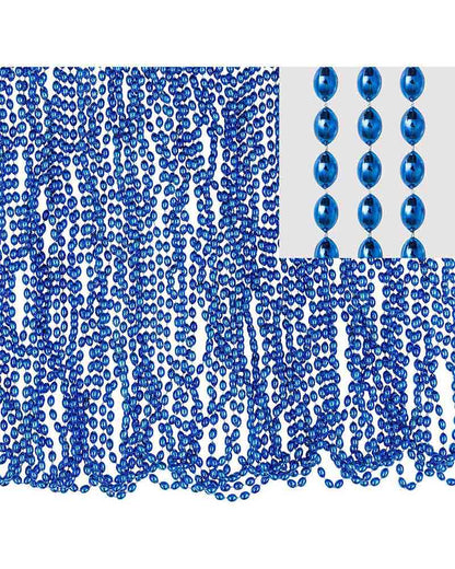 Blue Beaded Necklaces Pack of 50