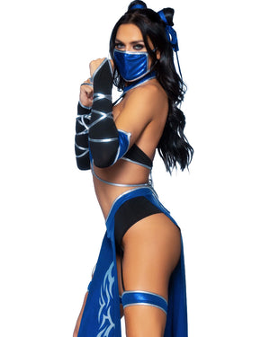 Blue Combat Ninja Womens Costume