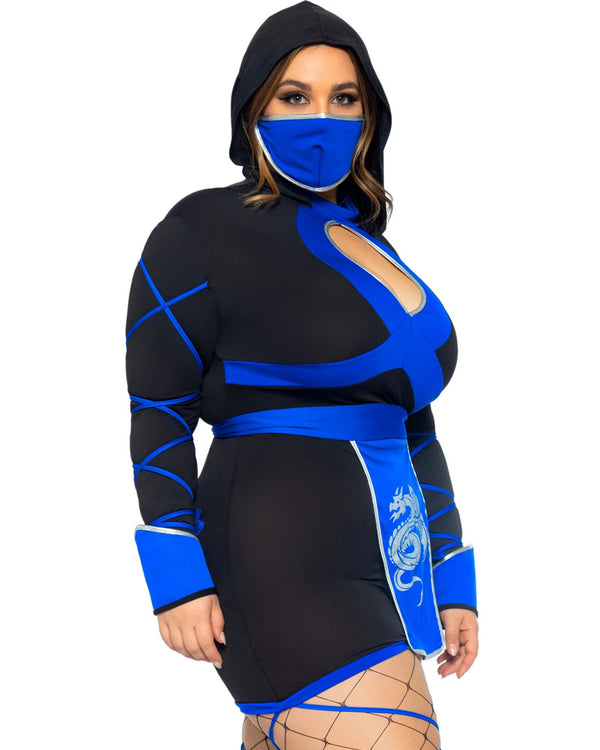 Blue Dragon Ninja Plus Size Womens Costume
