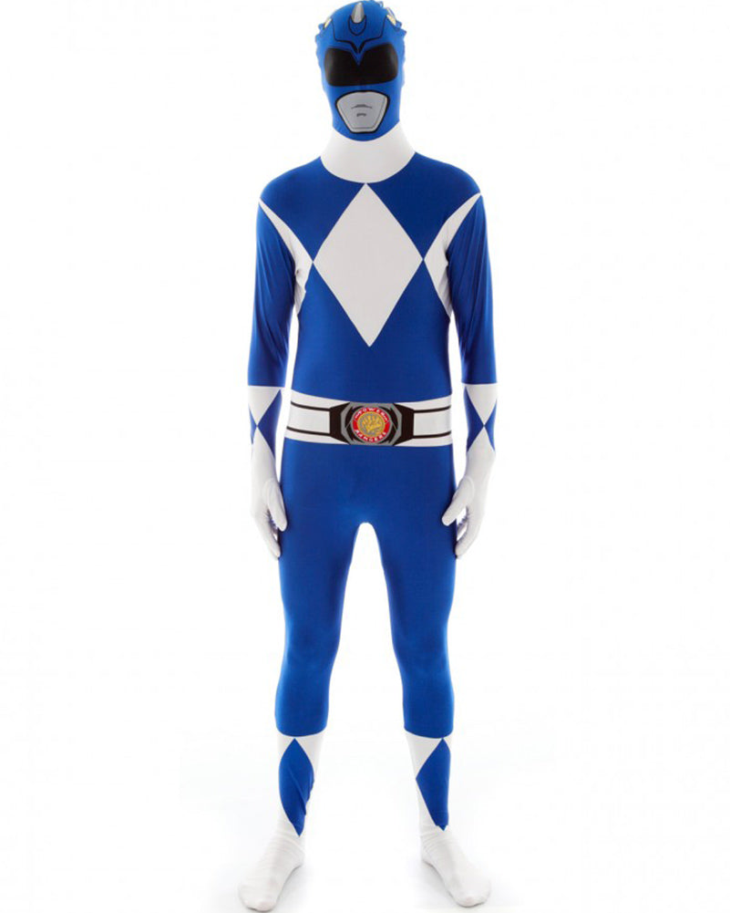 Blue Power Rangers Morphsuit Adult Costume