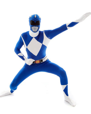 Blue Power Rangers Morphsuit Adult Costume