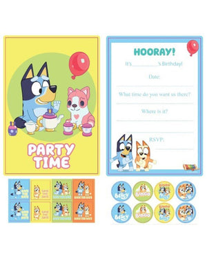 Bluey Postcard Invitations Pack of 8