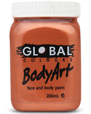 BodyArt Metallic Copper Paint Jar 200ml