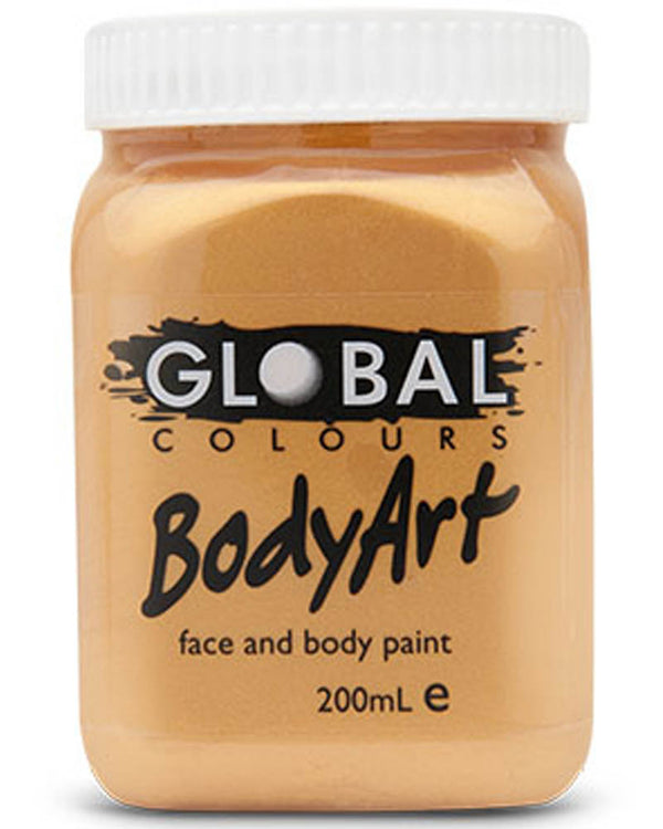 BodyArt Metallic Gold Paint Jar 200ml